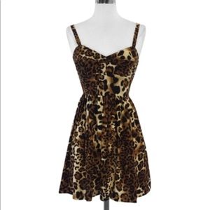 Amanda Uprichard leopard print silk strappy dress